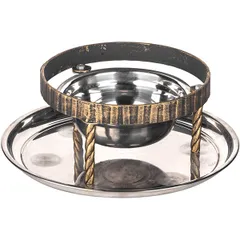 Набор для подачи саджа без крышки 2 предмета сталь нерж.,тефлон D=43,H=23см золотой, изображение 3