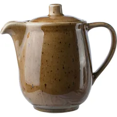 Coffee pot “Country Style” with lid  porcelain  1 l  D=10, H=15, L=20 cm  green.