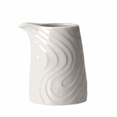 Milk jug “Optic” porcelain 70ml ,H=70,L=65,B=45mm white