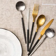 Ложка столовая «Стил Блэк Сильвер Мэтт» сталь нерж. ,L=215,B=48мм черный,серебрист., изображение 3