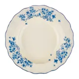 Тарелка глубокая «Фиори» фарфор 400мл D=220,H=45мм слон.кость,синий