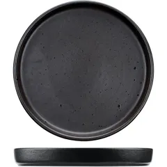 Plate “Onyx” with rim ceramics D=20cm black