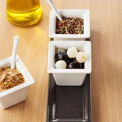 Соусник квадратный фарфор 50мл ,H=47,L=65,B=65мм белый, изображение 2