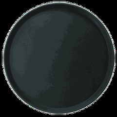 Rubberized round tray  fiberglass  D=45cm  black