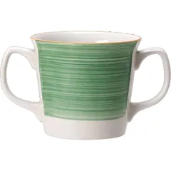 Mug “Rio Green”  porcelain  285 ml  white, green.