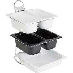 Стойка фуршетная 3 уровня для 3 гастроемкостей GN 1/2 металл ,H=48,L=41,5,B=31,5см, изображение 2