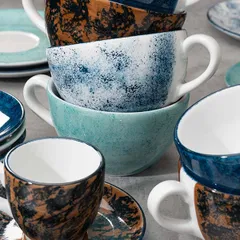 Чашка кофейная «Аида» для эспрессо с декором фарфор 80мл коричнев., изображение 4