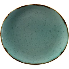 Plate “Trend Split” oval  porcelain  D=20cm  green.