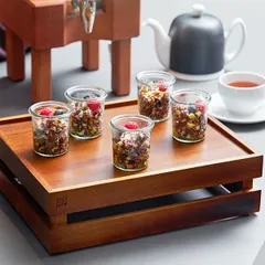 Стакан для подачи с крышкой набор[12шт] стекло 160мл D=6,H=8см, изображение 2