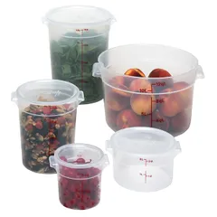 Контейнер для продуктов градуированный полипроп. 0,9л D=15,4,H=12,7см прозр., изображение 2