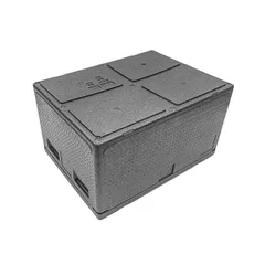 Термоконтейнер «Нормал» до 50 кг полипроп. 131л ,H=45,L=80,B=60см черный, изображение 2