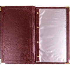 Папка-карта вин кожезам. ,L=32,B=19см бордо, изображение 2