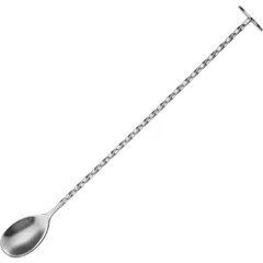 Bar spoon with muddler  stainless steel , L=280, B=25mm  silver.