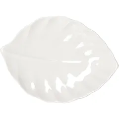 Блюдо «Кунстверк» лист фарфор ,H=16,L=201,B=146мм белый