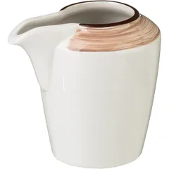 Молочник «Чино» фарфор 70мл ,H=68,L=74мм белый,бежев., изображение 3