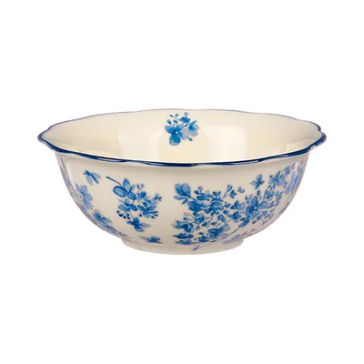 Салатник «Фиори» фарфор 350мл D=15см слон.кость,синий, Диаметр (мм): 150