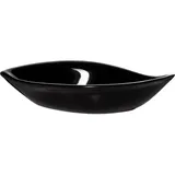 Салатник «Кунстверк» лист фарфор 58мл ,H=20,L=135,B=75мм черный