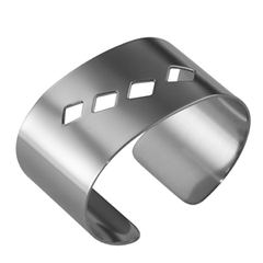 Кольца д/салфеток «Квадри»[4шт] сталь нерж. ,H=30,L=55,B=40мм металлич.