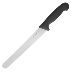 Knife for thin slicing  steel, plastic , L=38/24, B=3cm  black, metal.