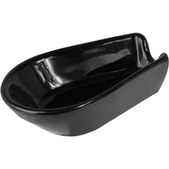 Spoon holder “Kunstwerk” porcelain ,H=25,L=91,B=55mm black