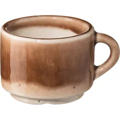 Чашка кофейная «Маррон Реативо» фарфор 80мл D=60,H=47мм коричный,кремов.