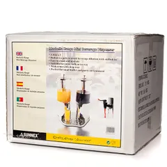 Диспенсер для холодных напитков двойной поликарбонат,сталь нерж. 5л ,H=51,8,L=42,5,B=30,4см металлич, изображение 2