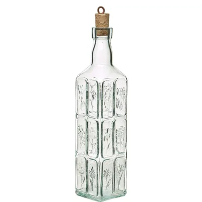 Бутылка для масла с пробкой «Фиори» стекло 0,575л ,H=30,L=6,B=6см прозр.
