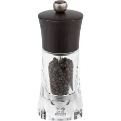 Мельница для перца «Олерон» металлический механизм акрил,бук ,H=14см прозр.,шоколад.