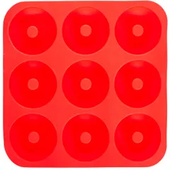 Форма кондитерская «Пончик»[9шт] силикон D=8,L=28,B=28см красный