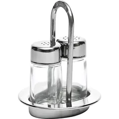 Набор для специй 2 предмета стекло,сталь нерж. D=95,H=120,L=95,B=95мм прозр.,металлич.