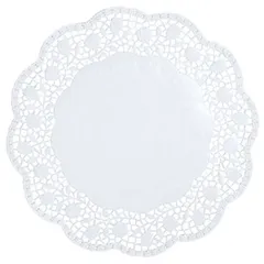 Lace table pads[100pcs] paper D=18,L=18,B=18cm white