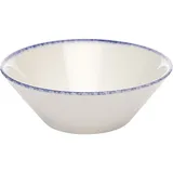 Salad bowl “Blue Dapple”  porcelain  D=14cm  white, blue