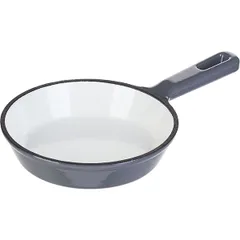 Portion frying pan cast iron 250ml D=13,H=3cm gray,white