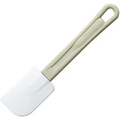 Kitchen spatula (up to 220 C)  silicone, polyamide , L=250/85, B=55mm  gray, white
