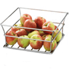 Fruit basket  chrome steel , L=33, B=33 cm  metal.