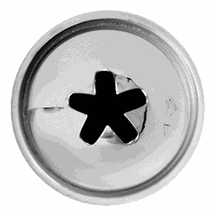 Насадка кондитерская «Цветок» сталь нерж. D=22/10,H=30мм металлич.