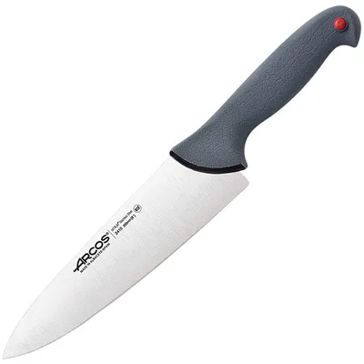 Нож поварской «Колор проф» сталь нерж.,полипроп. ,L=45/30см серый, изображение 2