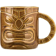 Beer mug “Tiki” ceramics 450ml brown.