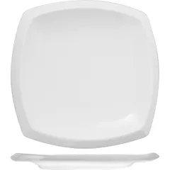 Dish “Kunstwerk” square  porcelain ,H=35,L=330,B=330mm white