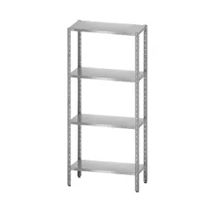 Стеллаж «Norma Inox» полочный сталь нерж. ,H=180,L=100,B=50см металлич.