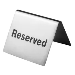 “Reserve” plate stainless steel ,H=40,L=65,B=50mm metal.