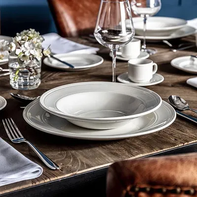 Тарелка «Бид» фарфор D=20,25см белый, изображение 14