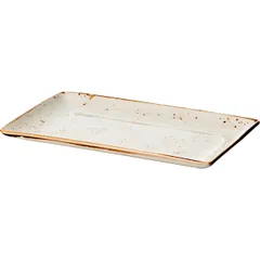 Блюдо «Крафт Вайт» прямоугольное фарфор ,H=24,L=270,B=168мм белый,коричнев., изображение 2