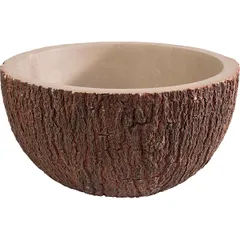 Salad bowl “Coconut”  concrete  1 l  D=180, H=95mm  brown, beige.