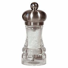 Мельница для соли акрил,сталь нерж. D=45,H=110мм прозр.,металлич.