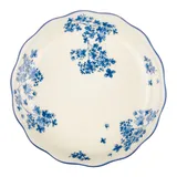 Тарелка глубокая «Фиори» фарфор 0,5л D=20см слон.кость,синий