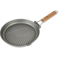 Grill pan aluminium,teflon D=280,H=30,L=190,B=285mm grey,brown.