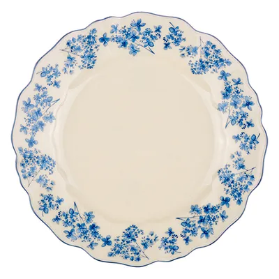 Тарелка «Фиори» фарфор D=27см слон.кость,синий, Диаметр (мм): 270
