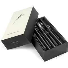 Gift cutlery set “Zoe”[24pcs] stainless steel black