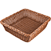 Rectangular wicker bread basket  polyrottan , H=11, L=45, B=40.2 cm  brown.